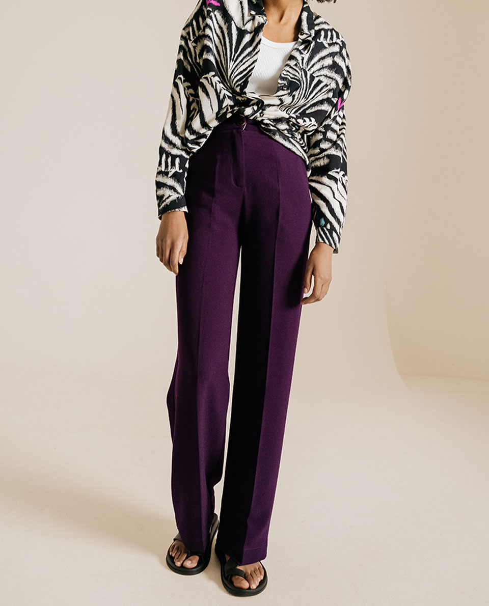 Pantalon BASTIEN - TRIBU Aubergine