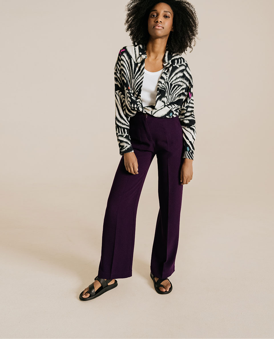 Pantalon BASTIEN - TRIBU Aubergine