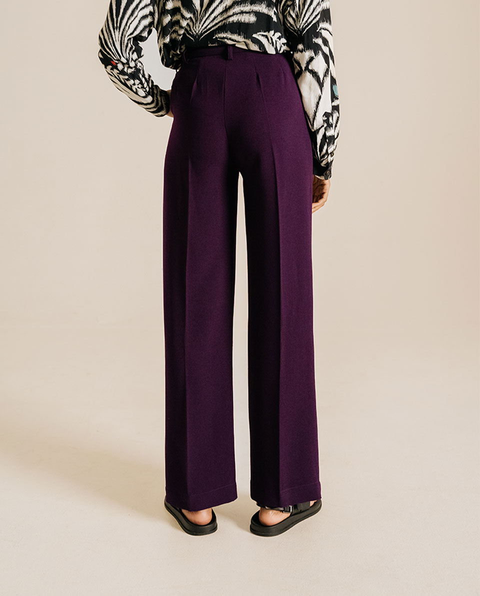 Pantalon BASTIEN - TRIBU Aubergine