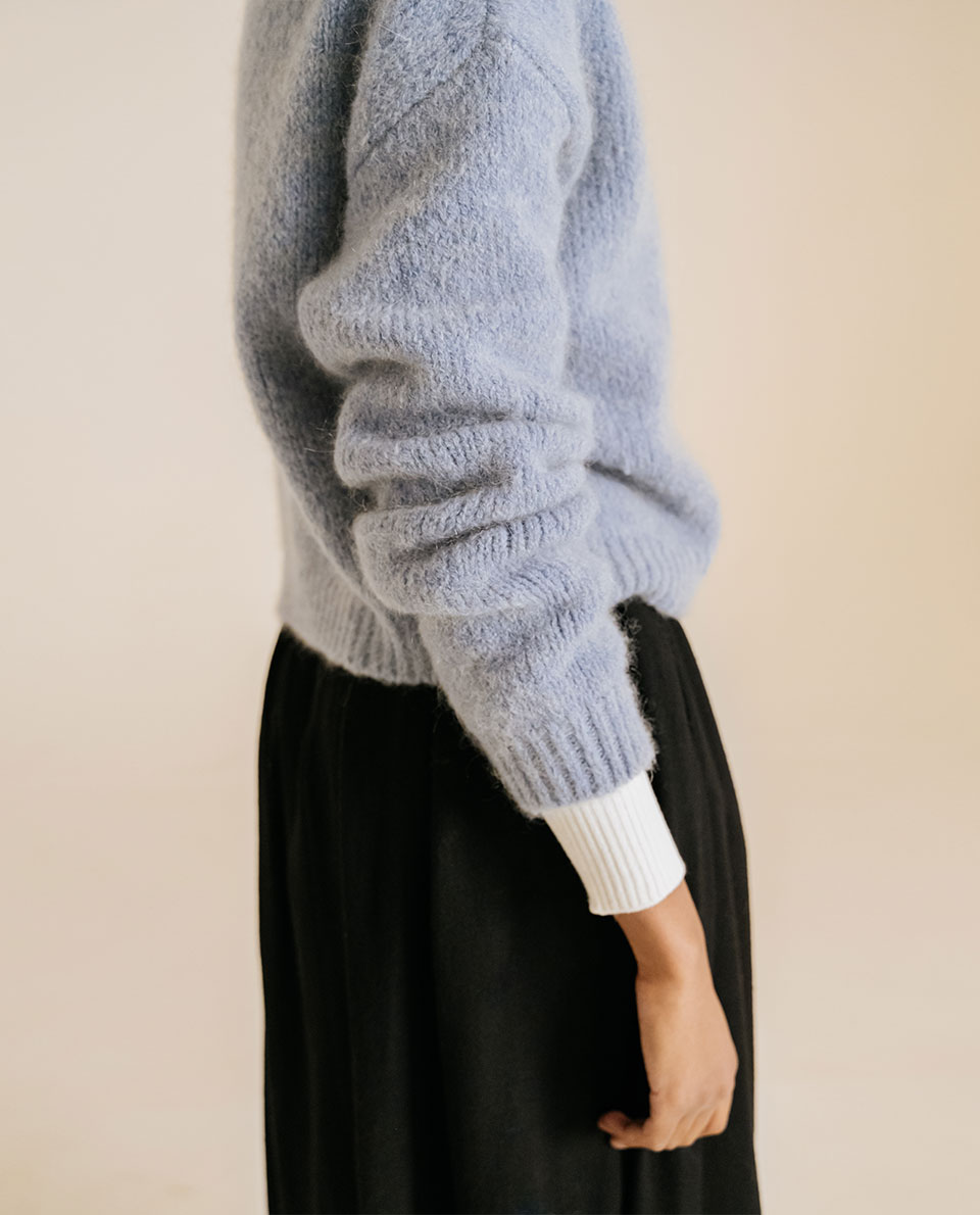 Pull BILY Bleu-Gris