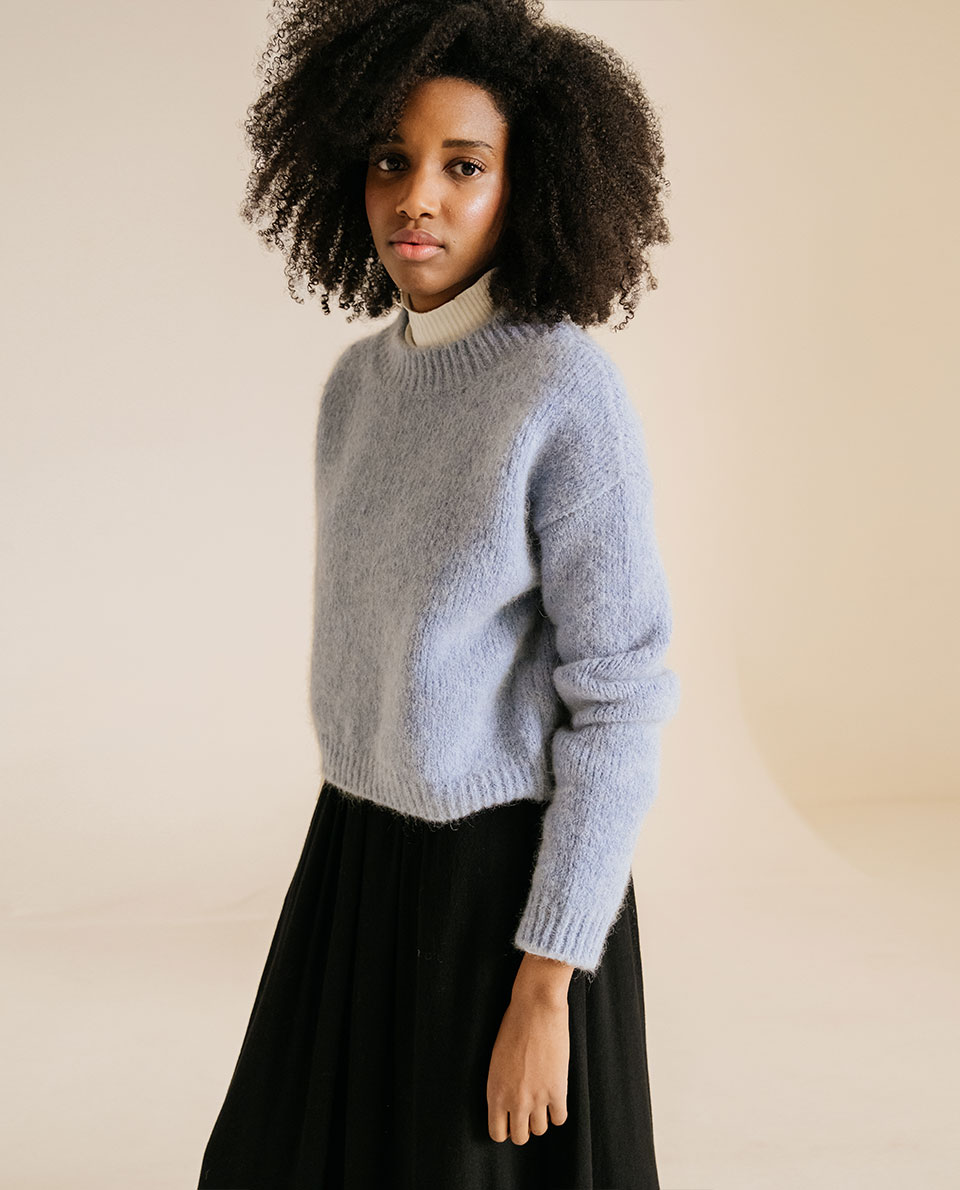 Pull BILY Bleu-Gris