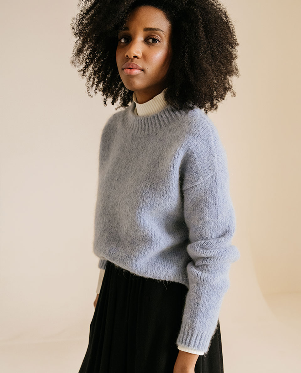 Pull BILY Bleu-Gris