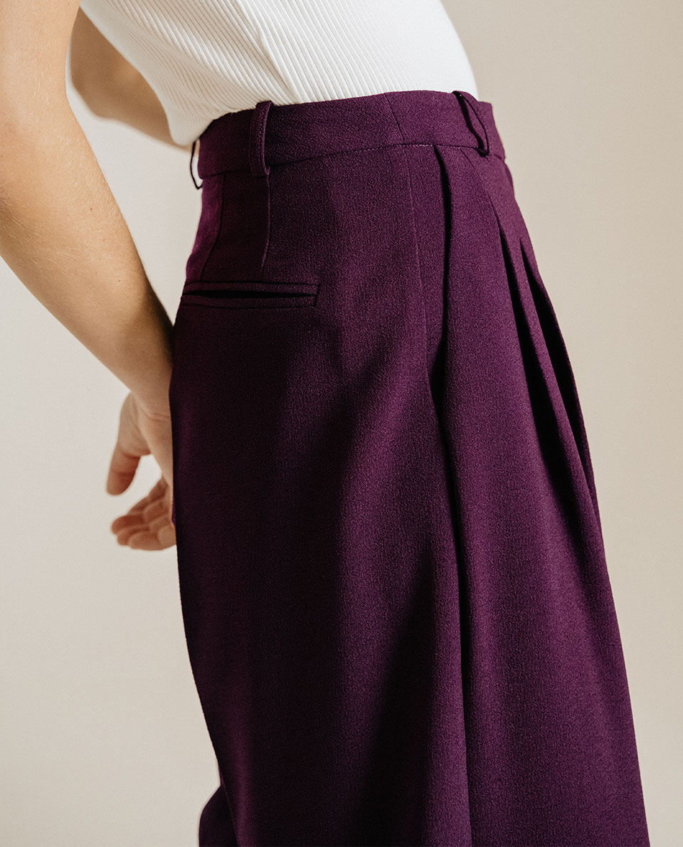 Pantalon UPTON - TRIBU Aubergine