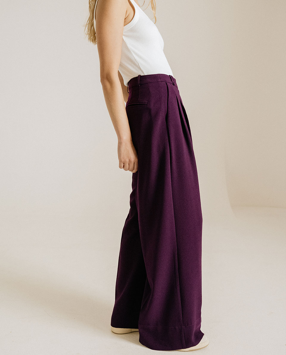 Pantalon UPTON - TRIBU Aubergine