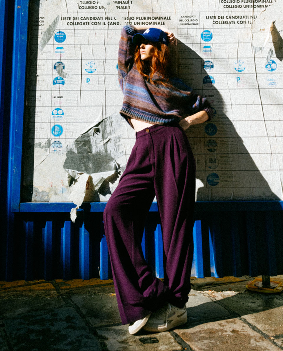 Pantalon UPTON - TRIBU Aubergine