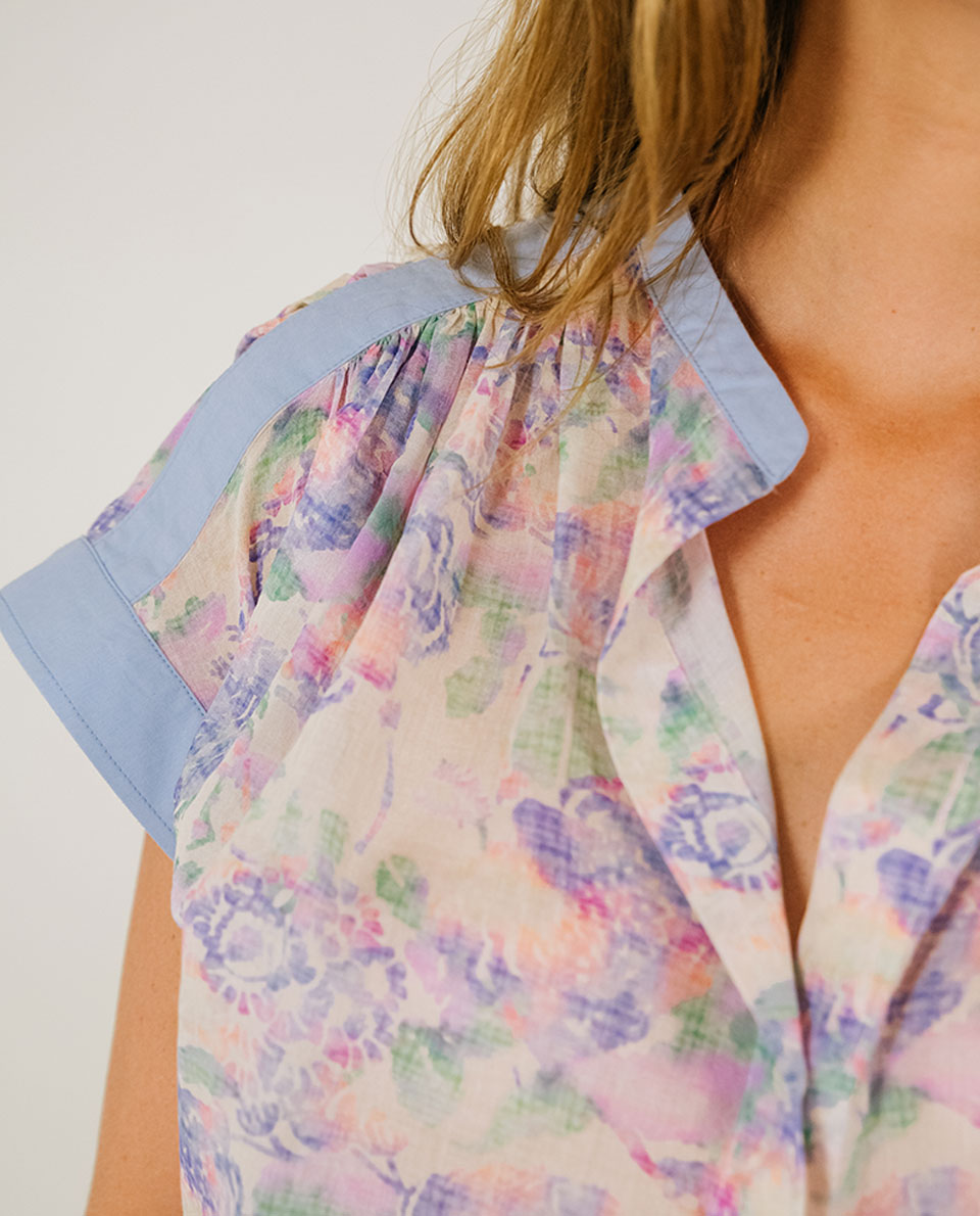 Blouse CYAN - COLIBRI Pastel